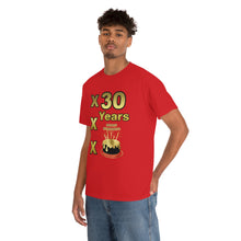 Load image into Gallery viewer, Happy Birthday (30 Years/XXX Years) Unisex Heavy Cotton Tee.
