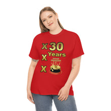 Load image into Gallery viewer, Happy Birthday (30 Years/XXX Years) Unisex Heavy Cotton Tee.
