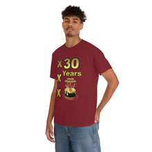 Load image into Gallery viewer, Happy Birthday (30 Years/XXX Years) Unisex Heavy Cotton Tee.

