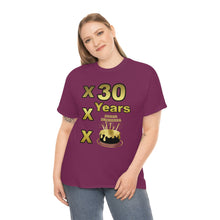 Load image into Gallery viewer, Happy Birthday (30 Years/XXX Years) Unisex Heavy Cotton Tee.
