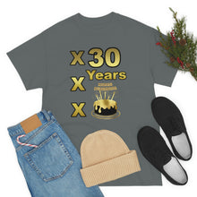 Load image into Gallery viewer, Happy Birthday (30 Years/XXX Years) Unisex Heavy Cotton Tee.
