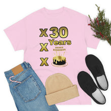 Load image into Gallery viewer, Happy Birthday (30 Years/XXX Years) Unisex Heavy Cotton Tee.
