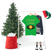 Load image into Gallery viewer, Certified Champ (Gold) Unisex Heavy Cotton Tee.
