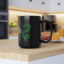 Load image into Gallery viewer, 龙坑 Lóng kēng (Dragon Pit) Black Mug, 15oz
