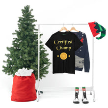 Load image into Gallery viewer, Certified Champ (Gold) Unisex Heavy Cotton Tee.

