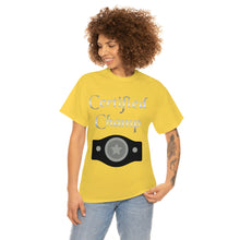 Load image into Gallery viewer, Certified Champ (Silver) Unisex Heavy Cotton Tee
