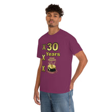 Load image into Gallery viewer, Happy Birthday (30 Years/XXX Years) Unisex Heavy Cotton Tee.
