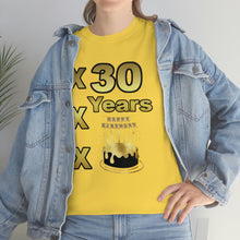 Load image into Gallery viewer, Happy Birthday (30 Years/XXX Years) Unisex Heavy Cotton Tee.
