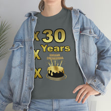 Load image into Gallery viewer, Happy Birthday (30 Years/XXX Years) Unisex Heavy Cotton Tee.

