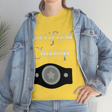 Load image into Gallery viewer, Certified Champ (Silver) Unisex Heavy Cotton Tee
