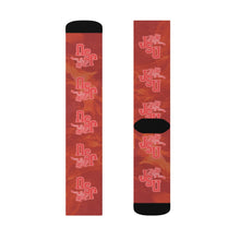 Load image into Gallery viewer, Jackson State University (JSU) Flaming Red Sublimation Socks
