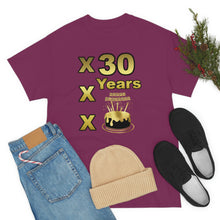 Load image into Gallery viewer, Happy Birthday (30 Years/XXX Years) Unisex Heavy Cotton Tee.
